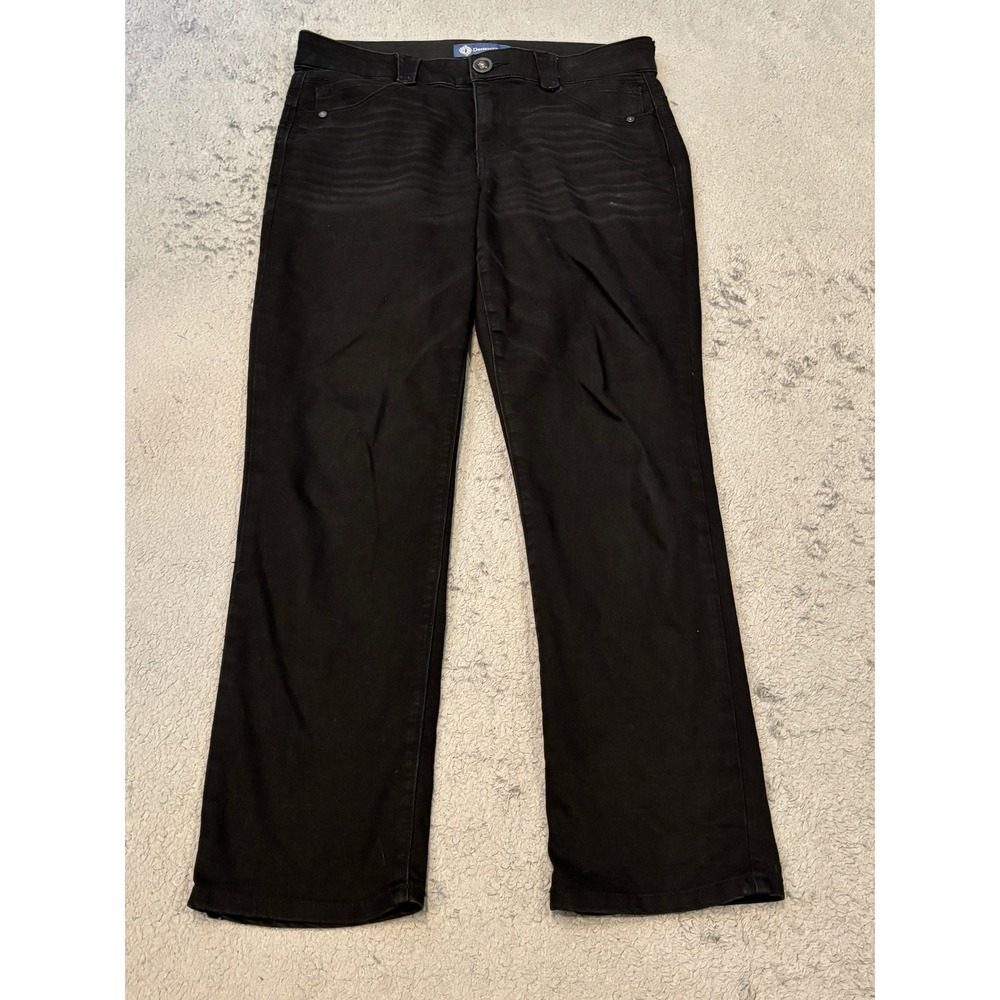 Democracy Ab solution Straight Leg Jeans Black Petite 10P BP1560S9LI